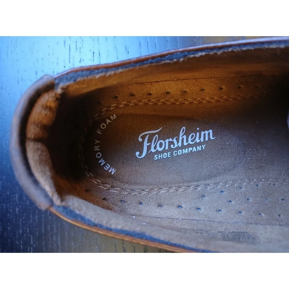 Florsheim Kids Vibe PT Ox Jr Cognac Brown Dress Shoes 6.5 M 16699221 Memory Foam